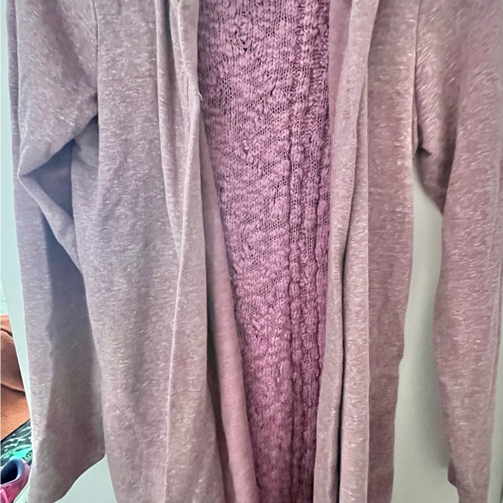 Evy’s Tree Cardigan

• comfy
• open front
• discontinued brand